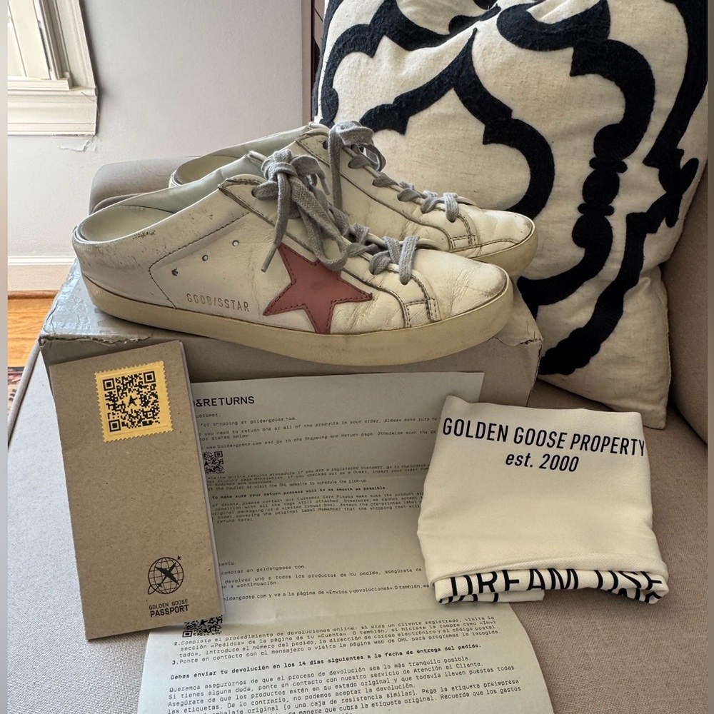 Golden Goose Sabot Sneaker Slide Pink Star